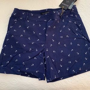 Anchor Pattern Shorts with Stretch Waistband